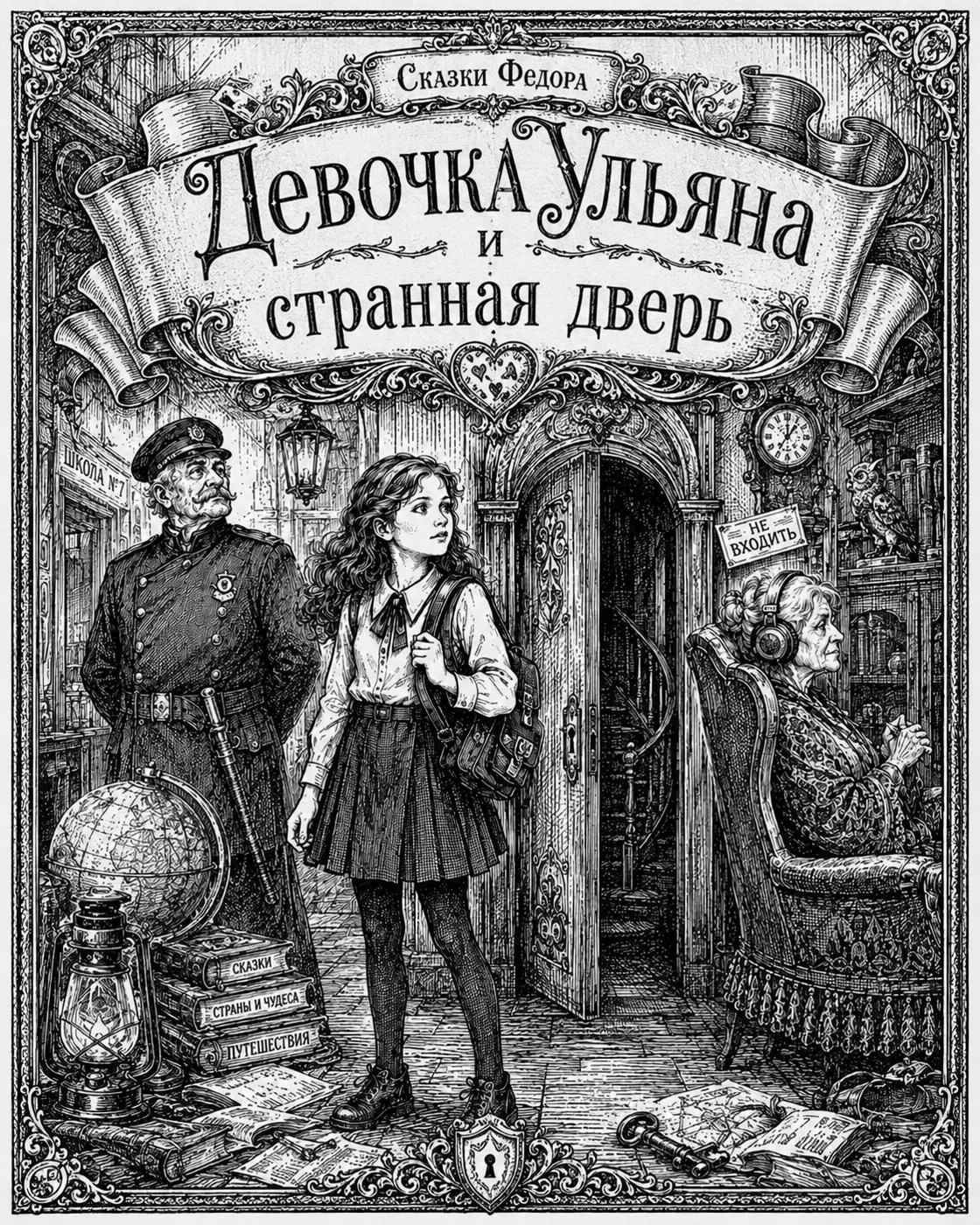 Обложка: Девочка Ульяна и странная дверь